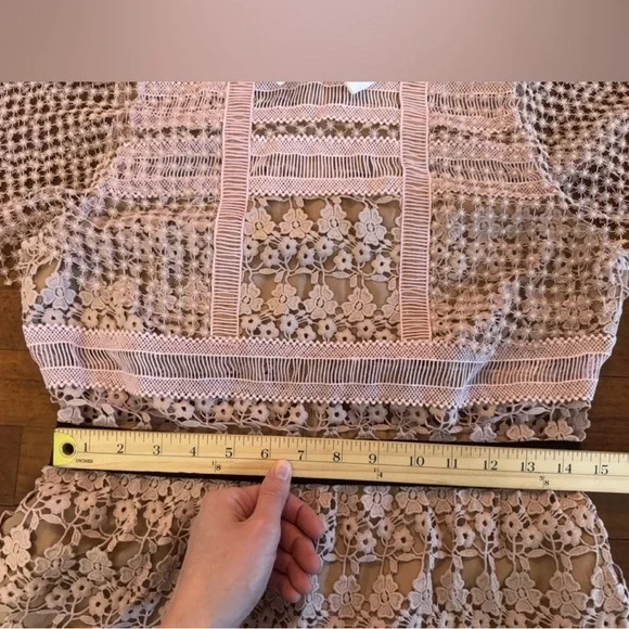 Self-Portrait Pink Lace Mini Dress - Picture 5 of 7